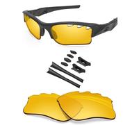 BlazerBuck Lentes de repuesto polarizadas antisal para gafas de sol Oakley Flak Jacket XLJ, Amarillo de alta intensidad, 0