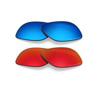 BlazerBuck Lentes de repuesto polarizadas antisal para gafas de sol Oakley Paracord OO9506D, 2 piezas, Rojo fuego y azul hielo