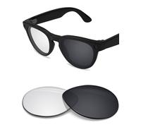 BlazerBuck Lentes de repuesto polarizadas antisal para gafas RayBan Meta Wayfarer RW4009, Fotocromático negro transparente, 0