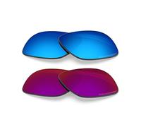 BlazerBuck Lentes de repuesto polarizadas antisal para Oakley Extender OX3249 58 mm, 2 piezas, Burned Starry & Ice Blue