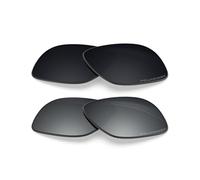 BlazerBuck Lentes de repuesto polarizadas antisal para Ray-Ban RB3447V 53 mm | RX3447V 53 mm, 2 piezas, Cromo negro y plateado
