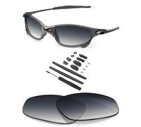 BLAZERBUCK Lentes de repuesto polarizadas antisal y kit de calcetines para gafas de sol Oakley Juliet, gris Gradient, 0