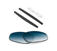 BLAZERBUCK Lentes de repuesto polarizadas antisal y kit de calcetines para gafas de sol Oakley Whisker OO4141, Gradiente azul - Polarizado, 0