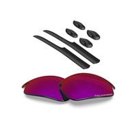 BLAZERBUCK Lentes de repuesto polarizadas antisal y kit de calcetines para Oakley Fast Jacket OO9097/Fast Jacket Asian Fit OO9162- Burned Starry