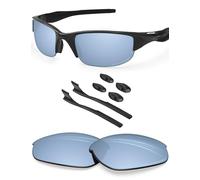 BLAZERBUCK Lentes de repuesto polarizadas antisal y kit de calcetines para Oakley Half Jacket 2.0 OO9144 - Azul agua profunda
