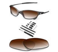 BlazerBuck Lentes de repuesto polarizadas antisal y kit de calcetines para Oakley Juliet, Gradiente marrón, 0