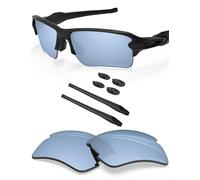 BLAZERBUCK Lentes de repuesto polarizadas para Oakley Flak 2.0 XL OO9188 - Azul agua profunda