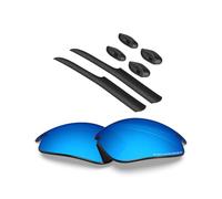 BlazerBuck Lentes de repuesto polarizadas y kit de calcetines para gafas de sol Oakley Fast Jacket OO9097, Azul hielo polarizado, 0