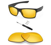 BLAZERBUCK Lentes de repuesto y herramientas de reparación para gafas de sol Oakley TwoFace OO9189/TwoFace Asian Fit OO9256, Amarillo de alta intensidad, 0