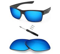 BLAZERBUCK Lentes de repuesto y herramientas de reparación para gafas de sol Oakley TwoFace OO9189/TwoFace Asian Fit OO9256, azul, (Ice Blue - Polarized), 0
