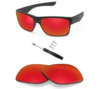 BLAZERBUCK Lentes de repuesto y herramientas de reparación para gafas de sol Oakley TwoFace OO9189/TwoFace Asian Fit OO9256, Rojo (Fire Red - Polarized), 0
