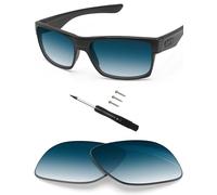 BLAZERBUCK Lentes de repuesto y herramientas de reparación para gafas de sol Oakley TwoFace OO9189/TwoFace Asian Fit OO9256, Gradiente azul - Polarizado, 0