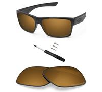 BLAZERBUCK Lentes de repuesto y herramientas de reparación para gafas de sol Oakley TwoFace OO9189/TwoFace Asian Fit OO9256, Oro perla - Polarizado, 0