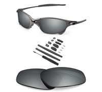 BlazerBuck Lentes polarizadas antisal y kit de calcetines para Oakley Juliet, Plata cromada polarizada - [policarbonato Ar recubierto], 0