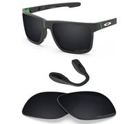 BLAZERBUCK Lentes polarizadas antisal y pieza de nariz para Oakley Crossrange OO9361/Crossrange Asian Fit OO9371, Negro polarizado., Fit Crossrange OO9361 57mm