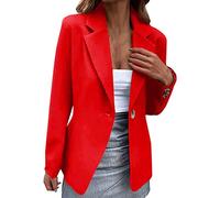 Blazers De Mujer, Chaqueta Mujer Invierno, Casual Slim Stand Top Button Manga Larga Sólido Business Jacket Trendy Office Coat Blazers Trabajo Comercial Clásico para Primavera Y Otoño