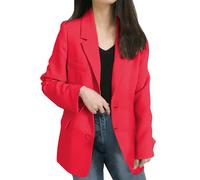 Blazers para mujer, estilo casual, con solapa de muesca, de un solo botonadura, para primavera, moda, trabajo, oficina, profesional, talla grande, chaqueta clásica para entrevista, chaquetas con