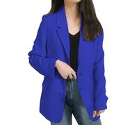 Blazers para mujer, estilo casual, con solapa de muesca, de un solo botonadura, para primavera, moda, trabajo, oficina, profesional, talla grande, chaqueta clásica para entrevista, chaquetas con
