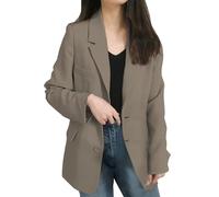 Blazers para mujer, estilo casual, con solapa de muesca, de un solo botonadura, para primavera, moda, trabajo, oficina, profesional, talla grande, chaqueta clásica para entrevista, chaquetas con