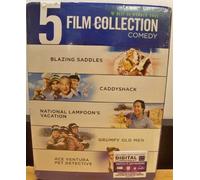 BLAZING SADDLES/CADDYSHACK/VACATION/GRUMPY OLD MEN/ACE VENTURE PET DETECTIVE 5 Film DVD Comedy Collection Set (5 Great Comedy's 1 DVD Set)