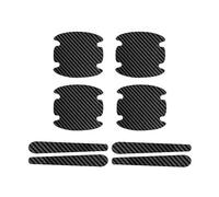 BLBNEZBZTY Manija de Puerta Exterior 8 pegatinas protectoras de fibra de carbono para manija de puerta de coche para Hyundai ix20, antiarañazos.