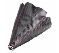BLBNEZBZTY Pomo de palanca de cambios para coche Polaina palanca cambios Manual cuero y fibra carbono Universal cubierta bota palanca cambios automática perilla de palanca de cambios de coche(1)