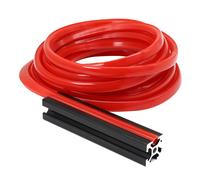 BLCCLOY 6 Metros Serie 2020 1010 Serie 10 Extrusin de Aluminio Perfil de Aluminio de 6 mm Cubierta de Ranura Sello Plano para Tira de Sello de R