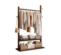 BLCKTIGR 3 en 1 Burro Ropa con Banco Zapatero， Perchero Madera Maciza，Burro para Ropa 5 Ganchos，Perchero Recibidor Independiente、Pasillo Dormitorio Salón(39in)