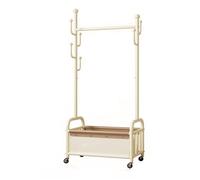 BLCKTIGR 3 en 1 Madera Maciza Perchero 5 Ganchos，Burro Ropa Independiente，De Almacenamiento para Abrigos，Percheros Entrada Recibidor、Pasillo、Oficina、Dormitorio