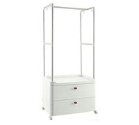 BLCKTIGR 3 en 1 Perchero 4 Ganchos，Burro Ropa Independiente con Ruedas，Estilo Moderno Perchero Burro ，Percheros Entrada Recibidor、Pasillo、 Oficina、 Dormitorio(28in)