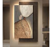 BLCKTIGR Aplique de Pared LED Fácil Instalar para Home Decor, Arte 3D Lujo Textura Piedra Abstracta con Iluminación Suave, Decoración Moderna Oficina en Casa(C,50 * 70cm/19.69 * 27.56in)