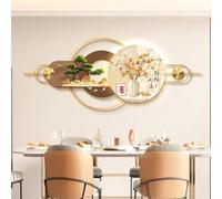 BLCKTIGR Arte de Pared 3D LED, Lujoso Ciervo Dorado & Pino Arte de Pared LED, Escultura de Pared Moderna para salón Comedor(E,130 * 50cm/51.18 * 19.69in)