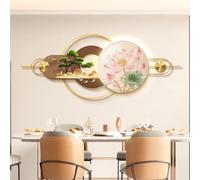 BLCKTIGR Arte de Pared 3D LED, Lujoso Ciervo Dorado & Pino Arte de Pared LED, Escultura de Pared Moderna para salón Comedor(F,160 * 60cm/62.99 * 23.62in)
