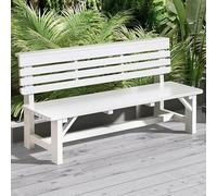 BLCKTIGR Banco Exterior con Respaldo ergonómico, Madera Resistente al Clima para Patio y Parque, mobiliario Firme para Patio y Porche, Resistente Todo Tiempo(C,160cm/63in)