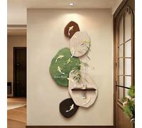 BLCKTIGR Decoración Mural 3D LED, 9 Peces Koi Bambú de Pared con Estante para Jarrón, Arte Retroiluminado Regulable Salón, Entrada, Dormitorio(A,40 * 80cm/15.75 * 31.5in)