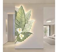 BLCKTIGR Pintura de Luz LED Arte de Pared, Decoración de Pared Familiar 3D con Luz LED Regulable, Aplique de Pared Moderno en Porcelana Cristal para Pasillo Dormitorio(A,70 * 35cm/27.56 * 13.78in)
