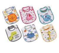 Bldrwer 6 Piezas Baberos Bebe Impermeables, Bandanas Bebe, Buena Absorción de Agua, Adecuado para Niños y Niñas, Utilizado para Babear, Alimentar, Uso Diario