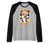 Bleach Ichigo Mask Evolution Anime Eyes with Kanji Camiseta Manga Raglan