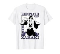 Bleach: Thousand Year Blood War Kenpachi Zaraki Anime Camiseta, Hombre, Blanco, XXL
