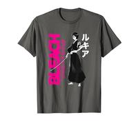Bleach Thousand Year Blood War Rukia con Logotipo Grande Camiseta, Hombre, Asfalto, 5XL