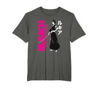 Bleach Thousand Year Blood War Rukia con Logotipo Grande Camiseta, Hombre Tallas Grandes, Asfalto, 3X Alto
