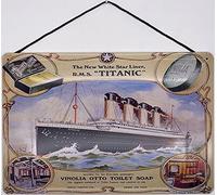 Blechschild Con cordón 30 x 20 cm Titanic White Star Line R.M.S - Blechemma