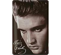Blechschilder Cartel decorativo de Elvis Presley con personalidades conocidas Celebrities, de metal, estilo retro, para la puerta, como regalo de cumpleaños o Navidad, 20 x 30 cm