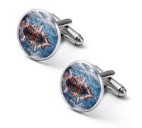 Bled with Lake, Island, Castle And Mountains - Gemelos de moda para hombre, juego de gemelos clásicos para camisas de boda, negocios, 2.0cm, Metal, No es una piedra preciosa