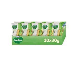 Blédina Galletitas BIO, Bolsas de Galletas Saludable para niños. Mini Crackers Sin Azúcares Añadidos. Desde los 10 Meses, Pack 8x30g