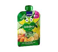 Bledina pouch manzana, pera, plátano y albaricoque 100 g - puré infantil práctico