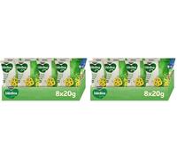Blédina Snacks BIO, Bolsas de Snacks Saludable para niños sabor Lentejas y Maíz. Flores Sin Gluten, Sin Conservantes Ni Colorantes y Sin Sal Ni Azúcares Añadidos. Desde los 10 Meses, Pack 8x20g