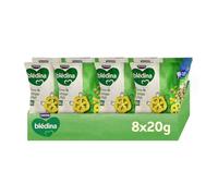 Blédina Snacks BIO, Bolsas de Snacks Saludable para niños sabor Lentejas y Maíz. Flores Sin Gluten, Sin Conservantes Ni Colorantes y Sin Sal Ni Azúcares Añadidos. Desde los 10 Meses, Pack 8x20g