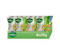 Blédina Snacks BIO, Bolsas de Snacks Saludable para niños sabor Zanahoria, Calabaza y Tomate. Anillos Sin Gluten,Sin Conservantes Ni Colorantes y Sin Sal Ni Azúcares Añadidos.Desde los 10 Meses, 8x20g