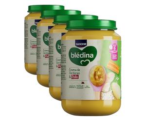 Blédina Tarrito de Crema de Verdura y Pollo para Bebé. Tarrito Bledina Fuente de Omega 3, Sin Sal Ni Azúcares Añadidos y Sin Gluten. Desde los 6 Meses, 200g (Paquete de 4)